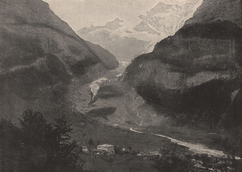 GRINDELWALD. The Grindelwald Valley. Switzerland 1895 old antique print